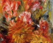 皮埃尔 奥古斯特 雷诺阿 : Gladiolas in a Blue Vase